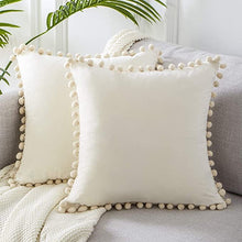 Load image into Gallery viewer, Velvet Pom Pom Cushion Covers
