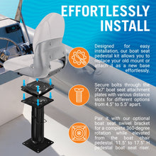 Cargar imagen en el visor de la galería, Adjustable Boat Seat Pedestal Mount
