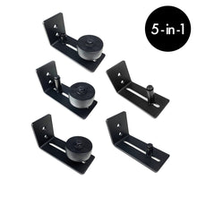 Cargar imagen en el visor de la galería, Barn Door Roller Floor Guide - Black
