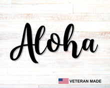 Load image into Gallery viewer, Aloha Metal Word Sign
