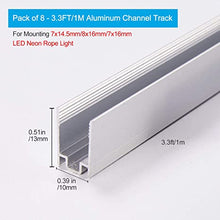 Carregar imagem no visualizador da galeria, 3.3FT Aluminum Track Channel for 110V Neon Lights (8x16mm &amp; 7*14.5mm) | Durable and Versatile
