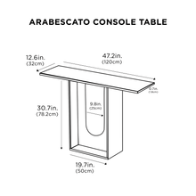 Cargar imagen en el visor de la galería, Arabescato Console Table
