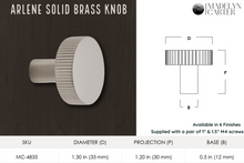 Load image into Gallery viewer, Arlene Solid Brass Cabinet Knob
