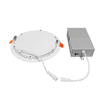 Load image into Gallery viewer, 5 in. &amp; 6 in. 12W LED Slim Panel Lights with 5CCT Selectable, Dimmable, and ETL Listed LED Downlight with Junction Box
