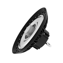 Cargar imagen en el visor de la galería, 160W UFO LED Industrial High Bay Light for Warehouse with 24,000 Lumens, 5000K Daylight White, Black Finish IP65 UL/DLC Listed.
