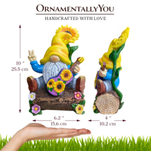 Load image into Gallery viewer, (Pre-Order) Bloom with Joy Sunflower Gnome 10&quot; Garden Statue Figurine with Guitar, Spring and Summer Home Decoration
