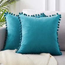 Load image into Gallery viewer, Velvet Pom Pom Cushion Covers
