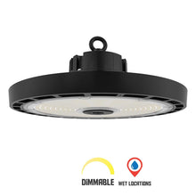 Cargar imagen en el visor de la galería, 150W UFO LED High Bay Light, Selectable Wattage(80W/100W/150W) &amp; CCT(4000K/5000K), 0-10V Dimmable, AC100-277V, CRI&gt;80, ETL Certified
