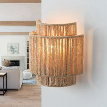 Carregar imagem no visualizador da galeria, 1-Light Farmhouse Rattan Wall Sconce Lighting
