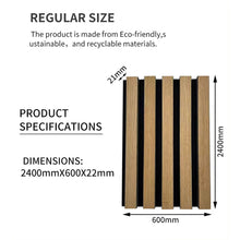 Cargar imagen en el visor de la galería, 2 Pack Veneer Sound Acoustic Wood Wall Panels
