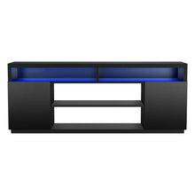 Carregar imagem no visualizador da galeria, Modern 68 Inch TV Stand Media Console with LED Lights for Living Room
