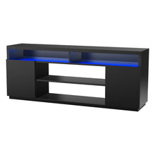 Carregar imagem no visualizador da galeria, Modern 68 Inch TV Stand Media Console with LED Lights for Living Room
