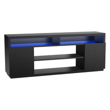 Carregar imagem no visualizador da galeria, Modern 68 Inch TV Stand Media Console with LED Lights for Living Room
