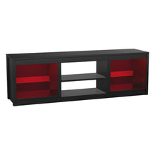 Load image into Gallery viewer, 66&quot; Modern LED TV Stand Entertainment Center with Glass Shelves for Living Room
