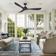 Cargar imagen en el visor de la galería, 56&quot; Modern DC Motor Downrod Mount Reversible Ceiling Fan with Remote Control
