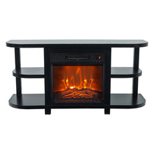 Carregar imagem no visualizador da galeria, Decorative Modern 48&quot; TV Stand with 18&quot; Insert Electric Fireplace
