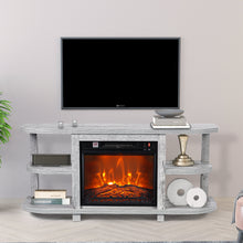 Carregar imagem no visualizador da galeria, Decorative Modern 48&quot; TV Stand with 18&quot; Insert Electric Fireplace
