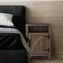 Cargar imagen en el visor de la galería, 18&quot; Solid Wood Farmhouse Nightstand for Bedroom in Brown or Grey or White
