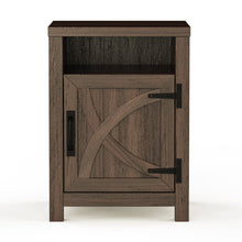 Cargar imagen en el visor de la galería, 18&quot; Solid Wood Farmhouse Nightstand for Bedroom in Brown or Grey or White
