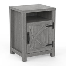 Load image into Gallery viewer, 18&quot; Solid Wood Farmhouse Nightstand for Bedroom in Brown or Grey or White
