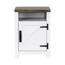 Carregar imagem no visualizador da galeria, 18&quot; Solid Wood Farmhouse Nightstand for Bedroom in Brown or Grey or White
