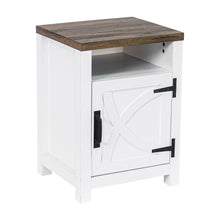 Load image into Gallery viewer, 18&quot; Solid Wood Farmhouse Nightstand for Bedroom in Brown or Grey or White
