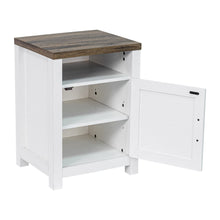 Carregar imagem no visualizador da galeria, 18&quot; Solid Wood Farmhouse Nightstand for Bedroom in Brown or Grey or White
