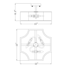 Carregar imagem no visualizador da galeria, Golden LED Semi Flush Mount Ceiling Light
