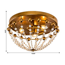 Load image into Gallery viewer, 3-Light Golden Bohemian LED Modern Flush Mount Lighting
