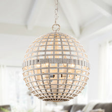 Cargar imagen en el visor de la galería, 6-Light Vintage And Farmhouse Globe Pendant Light in White
