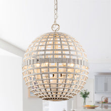 Load image into Gallery viewer, 6-Light Vintage And Farmhouse Globe Pendant Light in White
