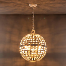 Load image into Gallery viewer, 6-Light Vintage And Farmhouse Globe Pendant Light in White
