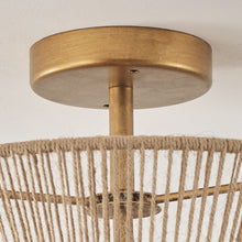 Carregar imagem no visualizador da galeria, Farmhouse 2-Light Flush Mount Lighting with Rattan Rope
