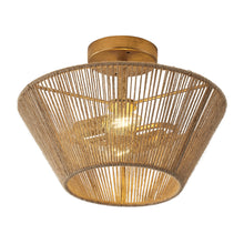 Carregar imagem no visualizador da galeria, Farmhouse 2-Light Flush Mount Lighting with Rattan Rope
