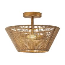 Carregar imagem no visualizador da galeria, Farmhouse 2-Light Flush Mount Lighting with Rattan Rope
