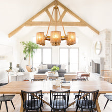 Load image into Gallery viewer, 6-Light Farmhouse Bedroom Pendant Lighting
