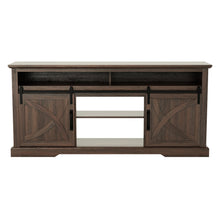 Carregar imagem no visualizador da galeria, 68&quot; Farmhouse TV Stand with Double Sliding Barn Doors for Living Room
