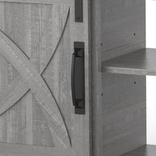 Cargar imagen en el visor de la galería, 68&quot; Farmhouse TV Stand with Double Sliding Barn Doors for Living Room
