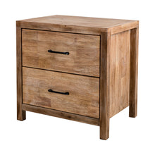 Carregar imagem no visualizador da galeria, Rustic Solid Wood Farmhouse Brown 2-Drawer Nightstand
