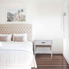 Load image into Gallery viewer, Classic Modern 1-Drawer Solid Wood White Nightstand Side Table
