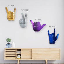 Cargar imagen en el visor de la galería, Bundle |  4-Piece Set of Rock On, Hang Loose, I Love You and Peace Sign Hand Silhouettes
