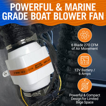 Cargar imagen en el visor de la galería, Boat Blower Fan Inline 12v
