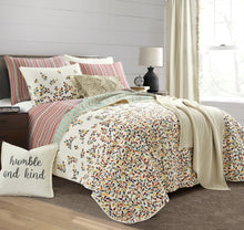 Load image into Gallery viewer, Tracy Stripe Pick Stitch Kantha Yarn Dyed Cotton Woven Quilt/Coverlet Set
