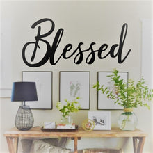 Carregar imagem no visualizador da galeria, Blessed Metal Word Sign
