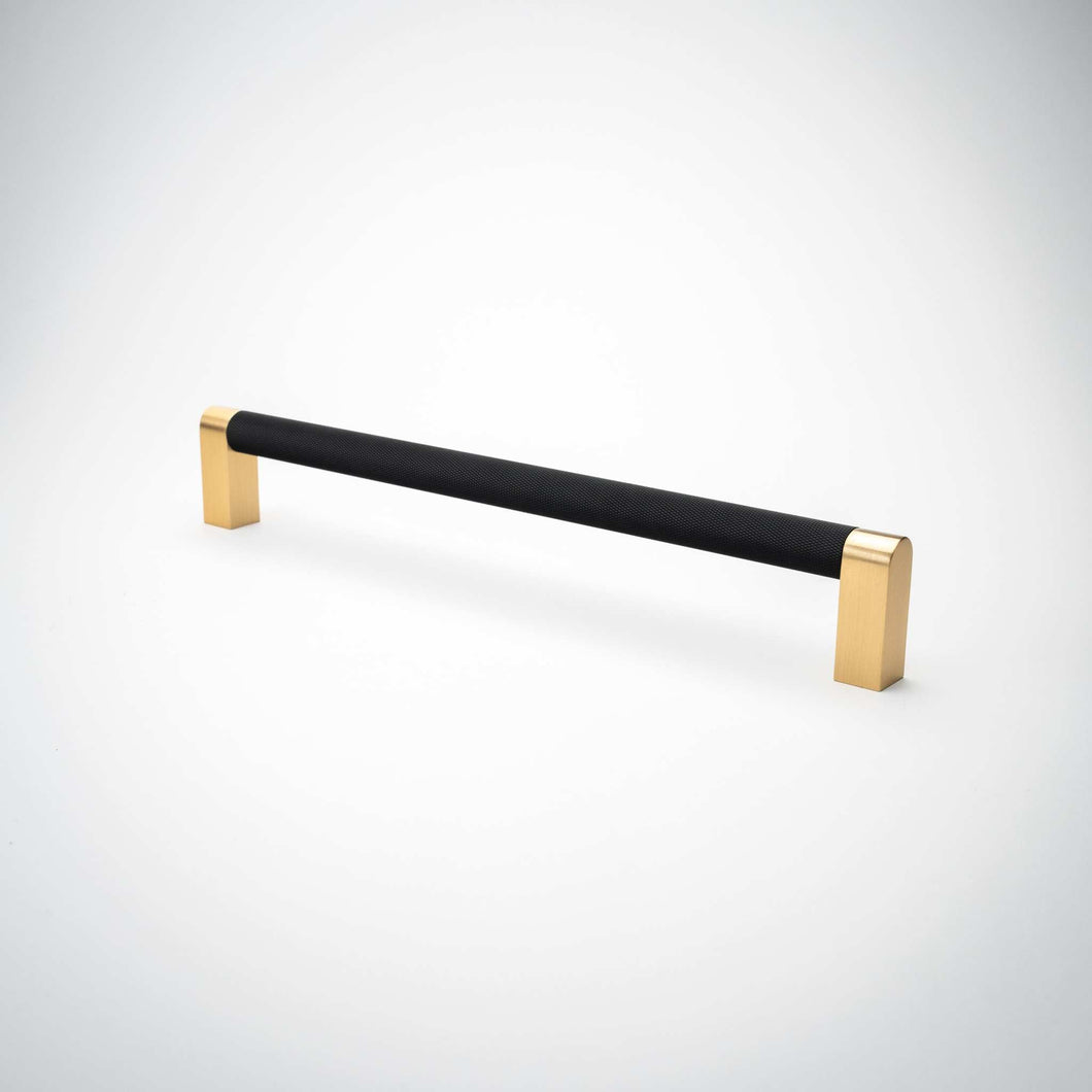 Bold, Black & Gold Knurled Solid Brass Appliance Pulls