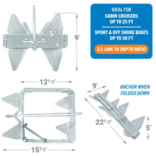 Carregar imagem no visualizador da galeria, Box Anchor for Boats Folding Anchor
