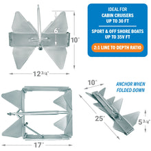 Carregar imagem no visualizador da galeria, Box Anchor for Boats Folding Anchor
