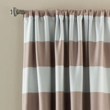 Load image into Gallery viewer, Stripe Blackout Window Curtain Set
