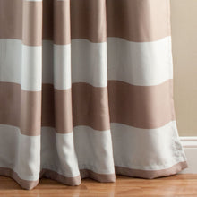 Load image into Gallery viewer, Stripe Blackout Window Curtain Set
