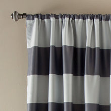 Load image into Gallery viewer, Stripe Blackout Window Curtain Set
